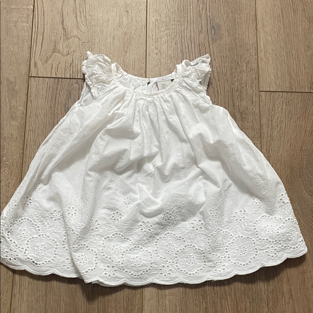 Charming White Eyelet Kids Dress